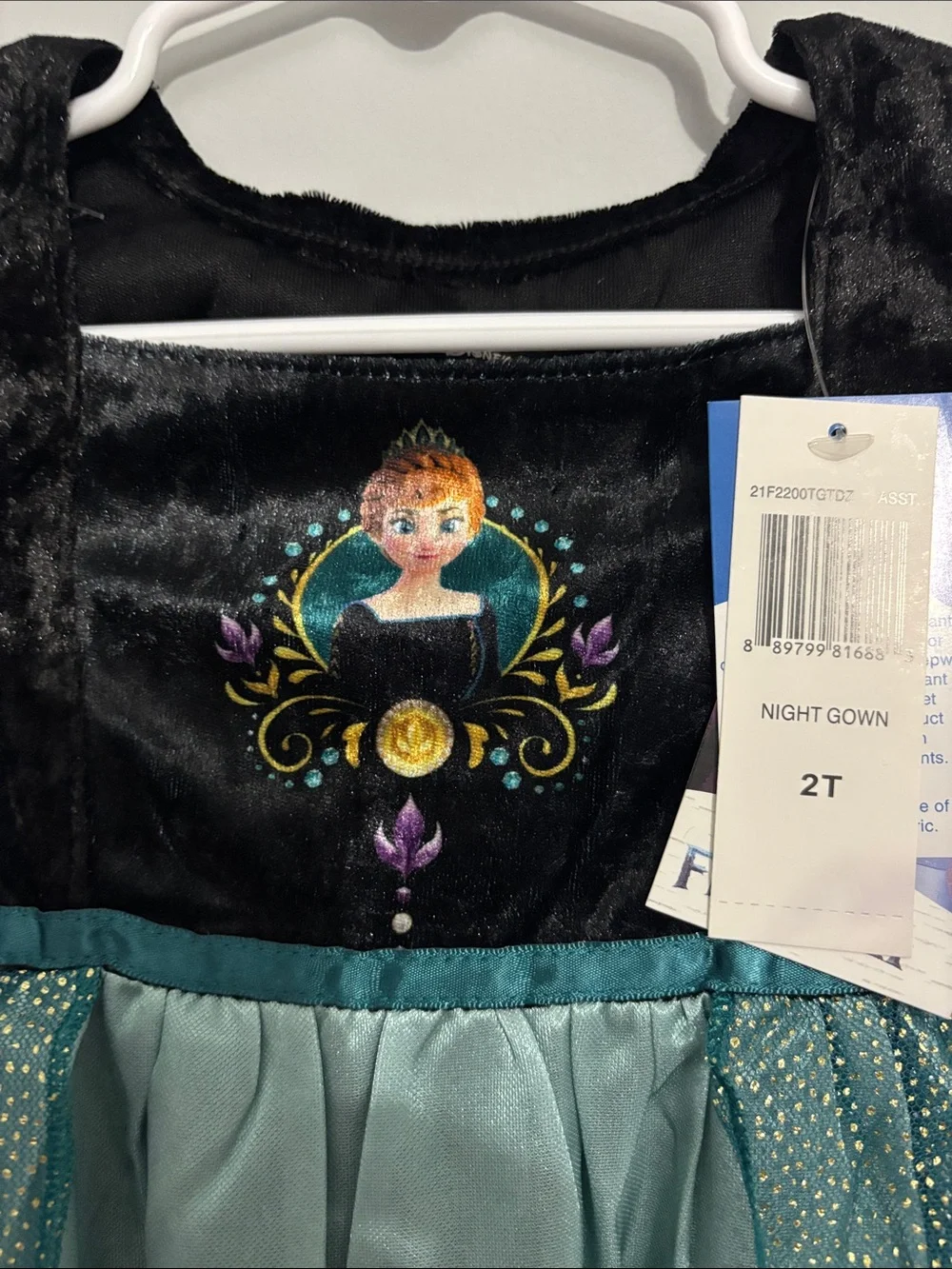 Disney Teal and Black Princess Dress with Purple Accents